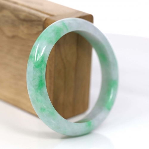 Genuine Jadeite Jade Green Bangle Bracelet (55.93mm)#874