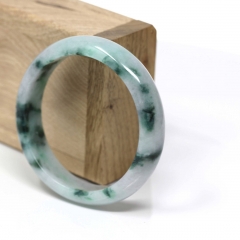 Real Jade Jadeite Bangle Bracelet ( 57.77 mm )#445